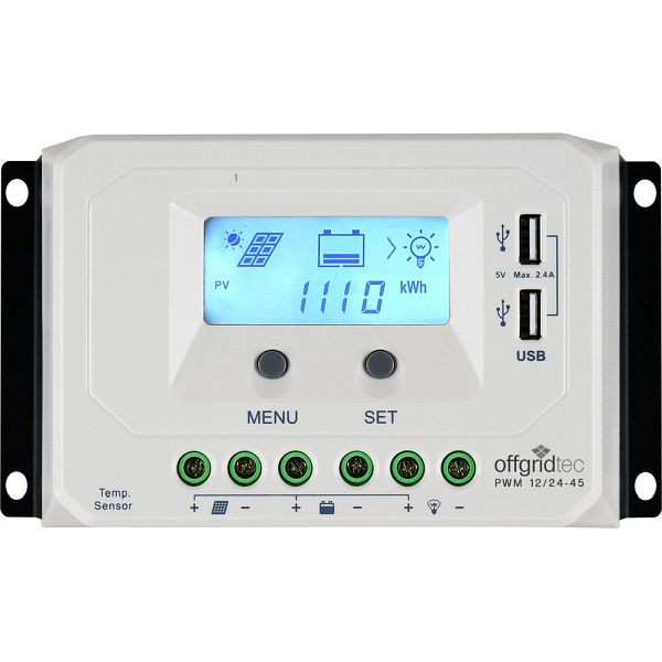 Kontroler ładowania Offgridtec PWM Pro 12V/24V 45A USB, 1-01-010925