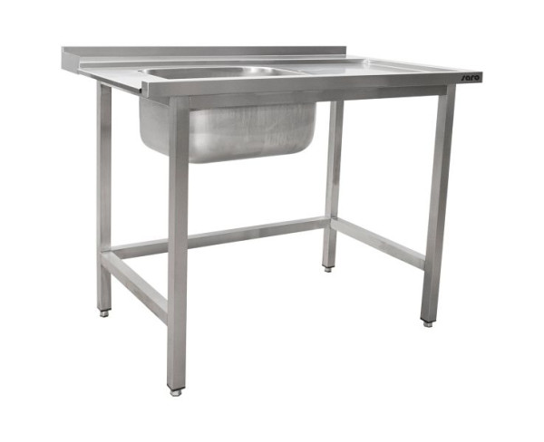 Τραπέζι εισαγωγής Saro για πλυντήριο πιάτων αριστερά, 1 λεκάνη, 1200mm, 700-3000L