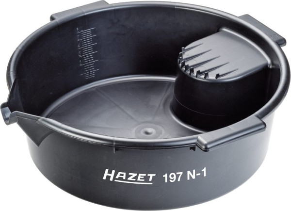 Bandeja multifuncional Hazet, para troca de óleo/filtro de óleo e peças de limpeza Escala interna: litros, US gal / UK gal, 197N-1