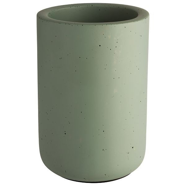 APS flaskekøler -ELEMENT-, udvendig Ø 12 x 19 cm, beton, lysegrøn, indvendig Ø 10 cm, med underside skånsom mod møbler, 36105