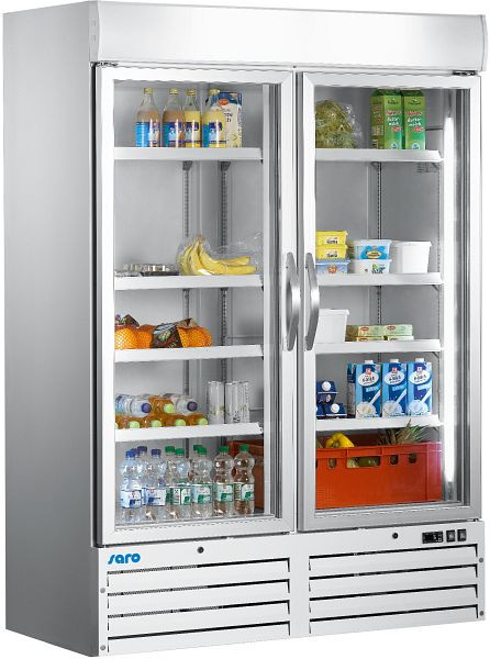 Ψυγείο Saro με γυάλινη πόρτα, 2 πόρτες - λευκό μοντέλο G 920, 323-4165