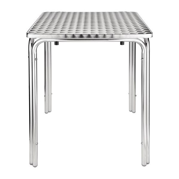 Τραπέζι μπιστρό μπολερό τετράγωνο ανοξείδωτο 4 πόδια 60cm, CG837