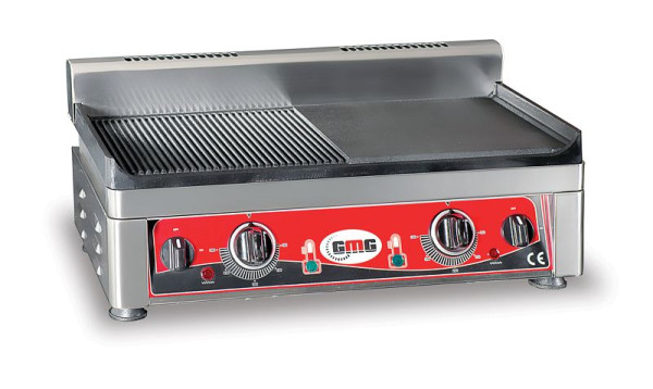 GMG grillplaat, elektrisch, glad & gegroefd, 2 verwarmingszones, GP5530EG