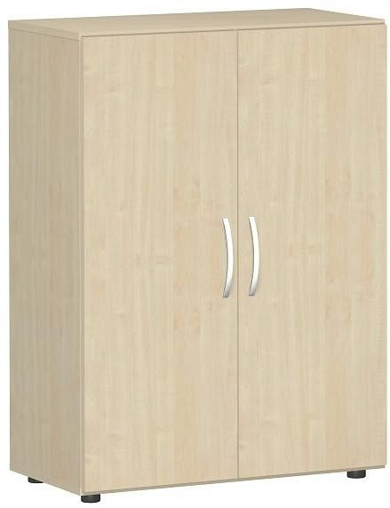 Szafka geramöbel z podwójnymi drzwiami na nóżkach, z amortyzatorem drzwi, bez zamykania, 800x420x1104, klon/klon, S-383102-AA
