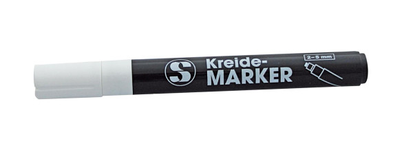Schneider krijtpen 5 mm, kleur wit - schrijfdikte: 2-5 mm, 198900