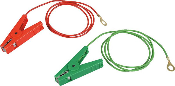 Patura aardverbindingskabel, groen, RVS klem en 8 mm oogje, 100501