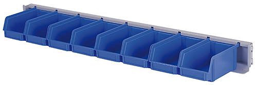 Bedrunka+Hirth nosič kontejnerů šíře 1000 včetně 8 viditelných úložných boxů vel. 2, rozměry v mm (ŠxHxV): 100 x 170 x 140, 03.900.012