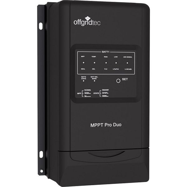 Offgridtec MPPT Pro Duo regulátor nabíjení 30A 12V 24V pro dva bateriové okruhy, 1-01-011200
