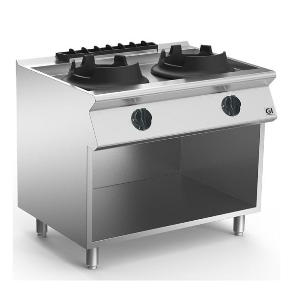 Gastro-Inox 700 "High Performance" καυστήρας wok με 2 καυστήρες ο καθένας 10kW, 120cm, όρθιο μοντέλο, 170.027