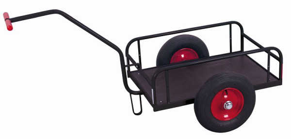 VARIOfit håndvogn uden sidevæg, udvendige mål: 1.600 x 810 x 860 mm (BxDxH), hjulsæt: luftdæk, zu-1291/AG