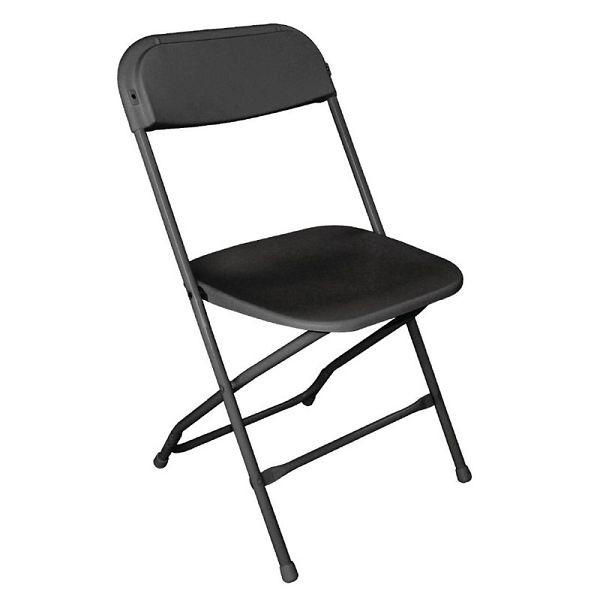 Lekkie krzesła składane Bolero czarne, opakowanie: 10 sztuk, GD386