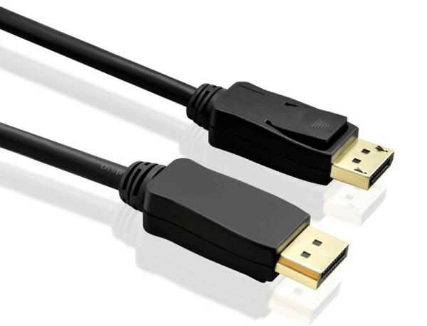 Kabel połączeniowy Helos, DisplayPort męski/męski, 4K 10,0m, czarny, 288442