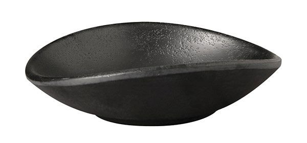 Miska APS -ZEN-, 11 x 10 cm, wysokość: 3 cm, melamina, czarna, wygląd kamienia, 0,04 litra, 83732