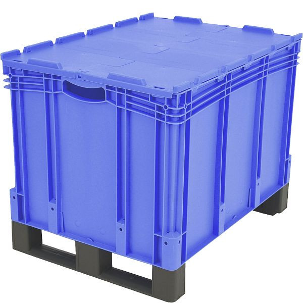 BITO Euro stohovací kontejner XL víko/ližina /XLD86521DKufe 800x600x520 modrá, víko dvojité dno ližina, C0292-0061