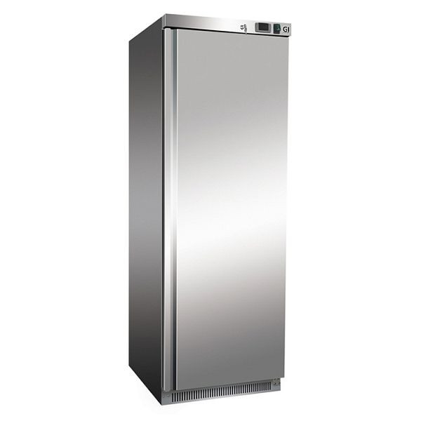 Gastro-Inox rozsdamentes acél 400 literes hűtőszekrény, ventilátorral statikusan hűtve, nettó űrtartalom 360 liter, 201.106