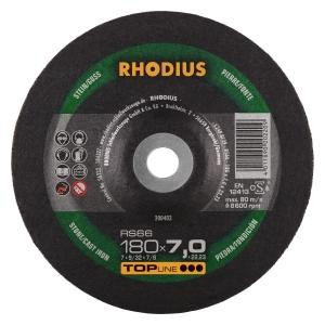 Rhodius TOPline RS66 slijpschijf, diameter [mm]: 180, dikte [mm]: 7, boring [mm]: 22.23, VE: 10 stuks, 200403
