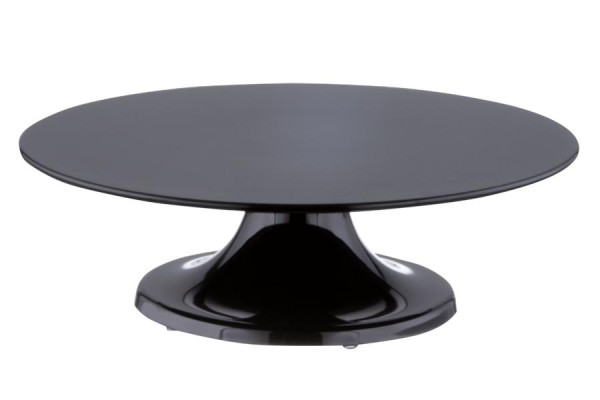 Schneider taartbord melamine, zwart, met voet, draaibaar, diameter 320 mm, 100 mm hoog, 227128