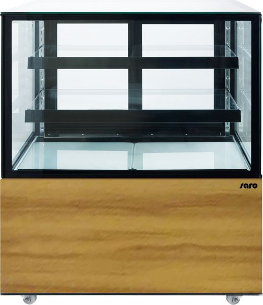 Saro kage vitrineskab med trædekor, 300 liter model MAXIME, 330-1106