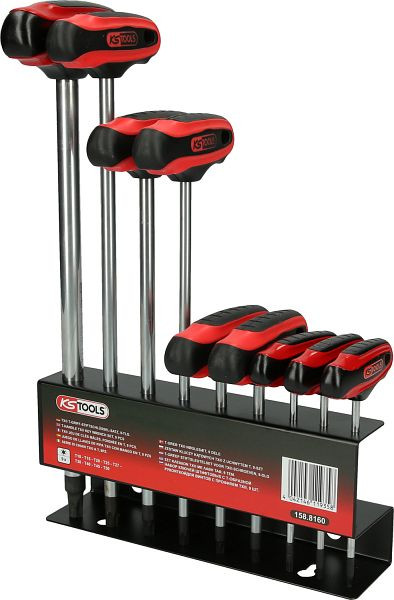 KS Tools T-handle Torx L-key set, 9 τεμάχια, 158.8160
