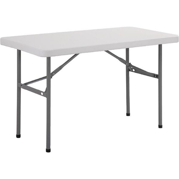 Μπολερό ορθογώνιο πτυσσόμενο τραπέζι λευκό 122cm, U543