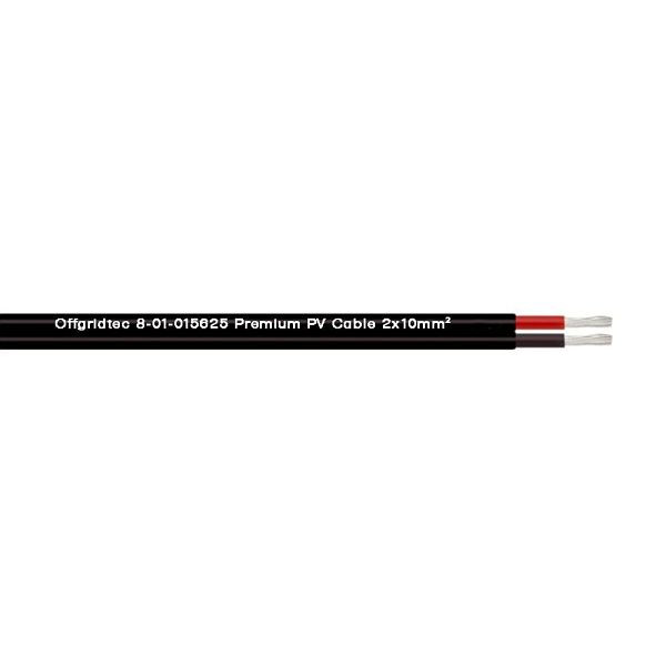 Offgridtec szolárkábel 2x10mm² PV1-F kéteres szolárkábel fekete, 8-01-015625