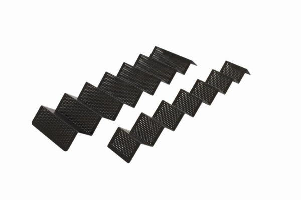 Stojan na občerstvení Schneider, tvar vlny, materiál: hliník, černá polomatná, 580 x 170 mm, 154091