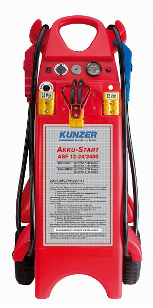 Kunzer akkumulátor indító mobil 12V 2400A, 24V 1200A, ASF 12-24/2400