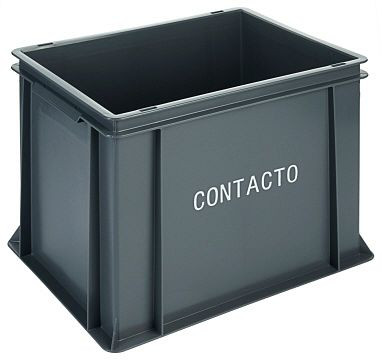 Caixa de transporte empilhável Contacto, altura 40 x 30 x 31 cm, cinza, 2511/400