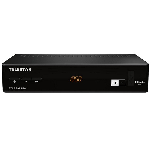 TELESTAR STARSAT HD + z 6-miesięcznym odbiornikiem HD +, niekodowanym odbiornikiem satelitarnym HDTV, odtwarzaczem multimedialnym USB, energooszczędnym zasilaczem, Dolby Digital Plus, 5310464