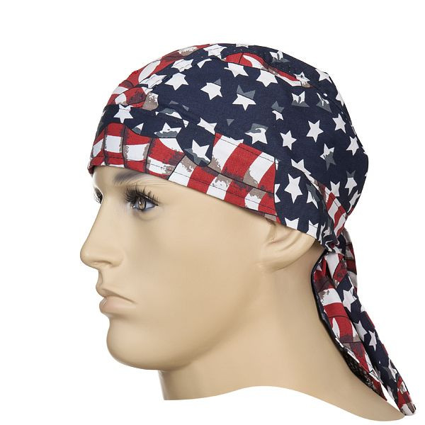 ELMAG warmtehoofdbescherming bandana 'USA flag' WELDAS 23-3604, gemaakt van katoen, hoofddiameter 46-68 cm, 59176