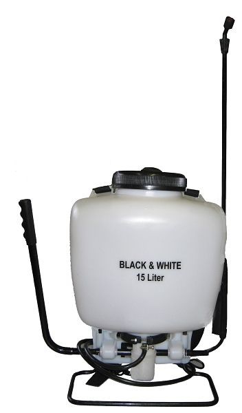 De Witte Black & White batohový postřikovač 15 l bílá nádrž, 450 750 000