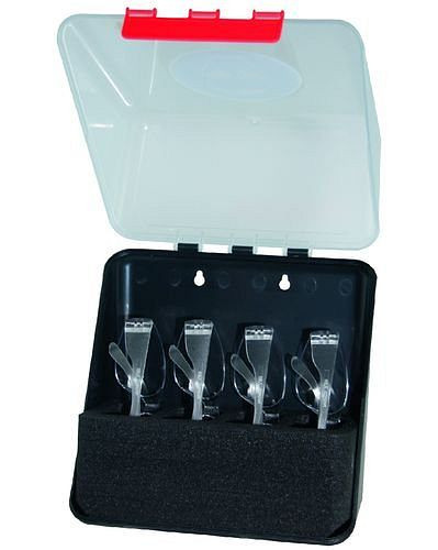 DENIOS midibox voor het opbergen van 4 brillen, transparant, 123-603