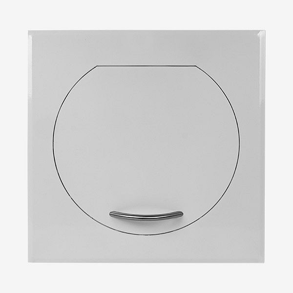 Drzwi wejściowe HKW STYLO SQUARE, białe Ø 300 mm, zsyp na pranie, 9705