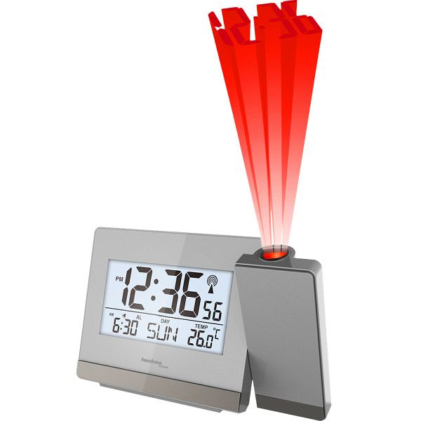 Τηλεχειριζόμενο ξυπνητήρι Technoline, ραδιοελεγχόμενο ρολόι DCF-77 με δυνατότητα χειροκίνητης ρύθμισης, διαστάσεις: 147 x 42 x 92 mm, WT 538