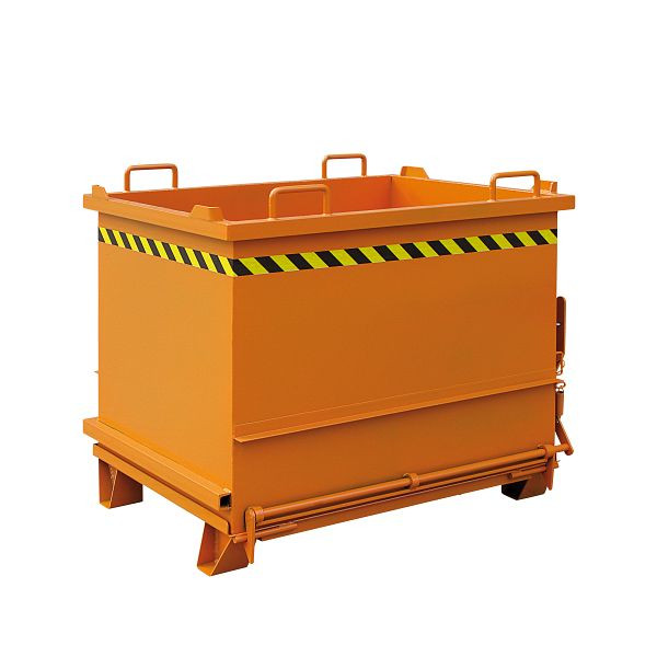 Průmyslový kontejner na stavební materiál Eichinger se sklopnou podlahou, 1000 kg, 300 litrů čistě oranžová, 20350400000000