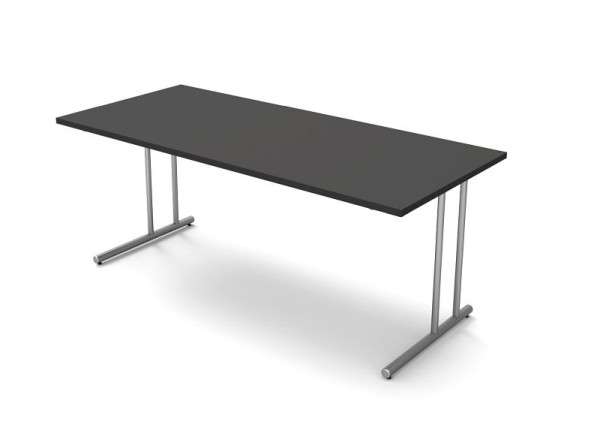 Kerkmann skrivebord med C-fodsramme, Start Up, B 1800 mm x D 800 mm x H 750 mm, farve: antracit, 11435113