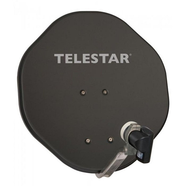 Aluminiowa antena satelitarna TELESTAR ALURAPID 45 cm z konwerterem SKYSINGLE HC w kolorze łupkowoszarym, 5102501-AG