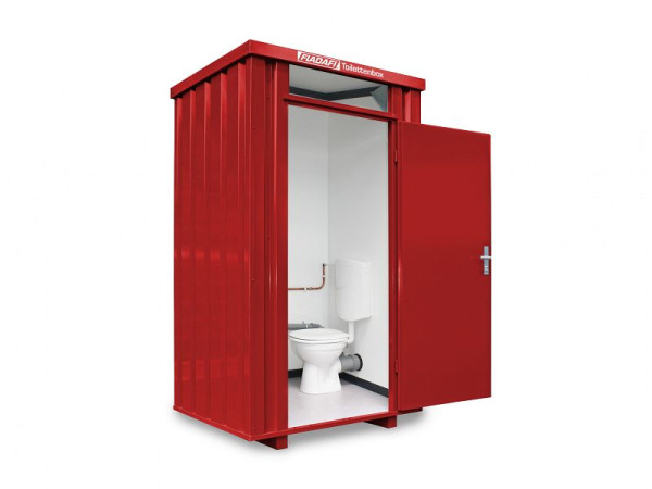 FLADAFI toiletboks TB 2701, galvaniseret, samlet, med udstyr, 1.400 x 1.250 x 2.425 mm, F2701-911-2610