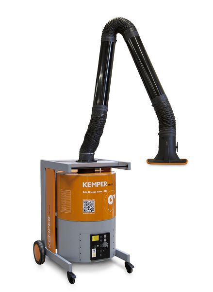 Sistema de sucção ELMAG, móvel, MaxiFil, braço de sucção Ø 150mm/2m em design de tubo, comprimento de sucção com braço máx. 1.100 m³/h 1,5 kW 3x400 V (Tipo 65 650 103), 58611