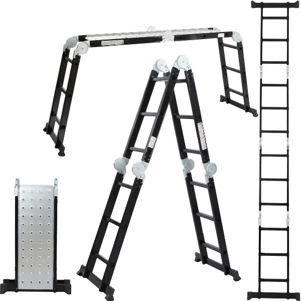 ALDORR Professionele 4×3 multifunctionele ladder met werkplatform 3,5 meter, 43