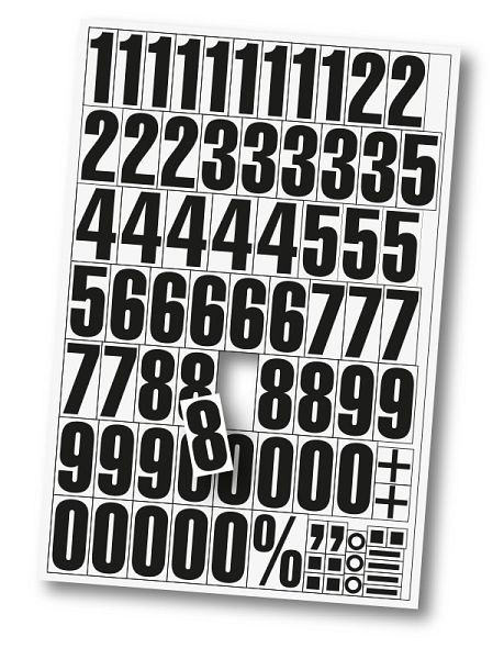 Eichner magnetische cijfers, zwart op wit, 9218-03029