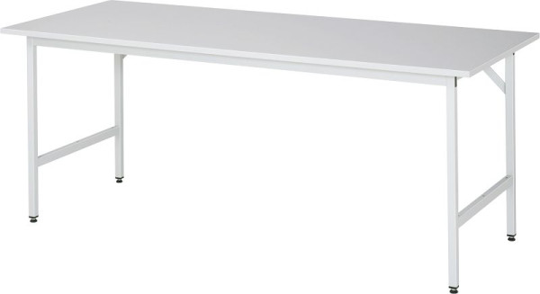 Mesa de trabalho da série RAU Jerry (3030) - ajustável em altura, placa de melamina, 2000x800-850x800 mm, 06-500M80-20.12