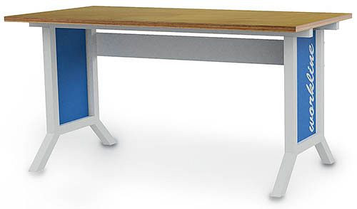 Bedrunka+Hirth Workline arbejdsbord, højdejusterbart, med krankjustering, 1500x750x735-1100 mm, 07.75.15AHV