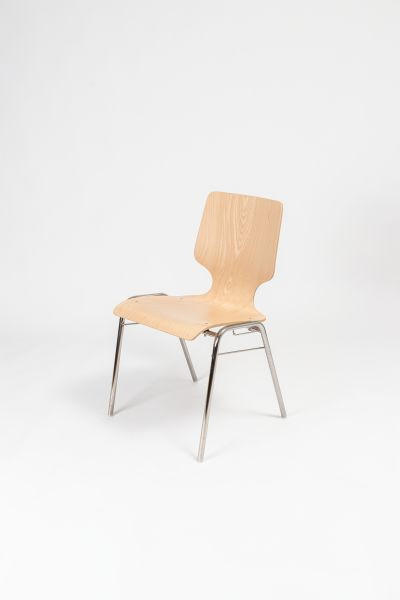 Stohovací židle Kaiser KS23FG-N1, tvar: N1, rám: kulatá trubka, s plstěnými kluzáky pro dřevěné podlahy, PU: 6 kusů, KS23FG-N1