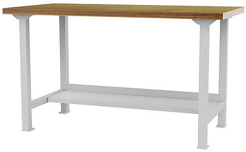 Bedrunka+Hirth rivin työpöytä, leveys 2000 mm, hyllyllä, 03.20.000.2A