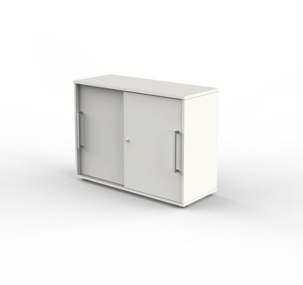 Kerkmann skříň s posuvnými dveřmi, 2 úrovně pořadačů, tvar 4, Š 1000 x H 400 x V 750 mm, bílá, 13449510