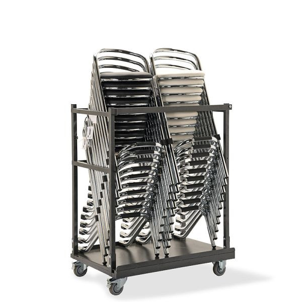 Cărucior de transport universal VEBA, pentru stivuirea scaunelor și scaunelor de bar, 105x61x126cm (LxPxA), finisaj ciocan, T91100