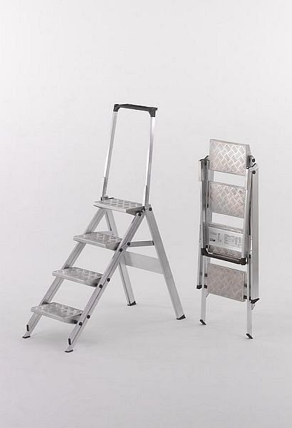WAKÜ Little Jumbo σκάλες ασφαλείας με μπάρα ασφαλείας με σκαλοπάτια κουιντέτο αλουμινίου, 420 B