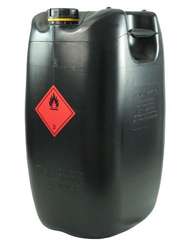 DENIOS-muovikanisteri polyeteenistä (PE), hajottava, tilavuus 60 litraa, musta, 129-121