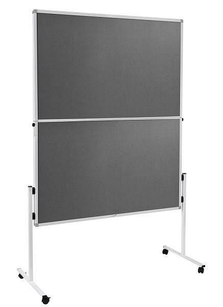 Prezentační tabule Legamaster ECONOMY skládací, potažená plstí, šedá, 150 x 120 cm, 7-209300